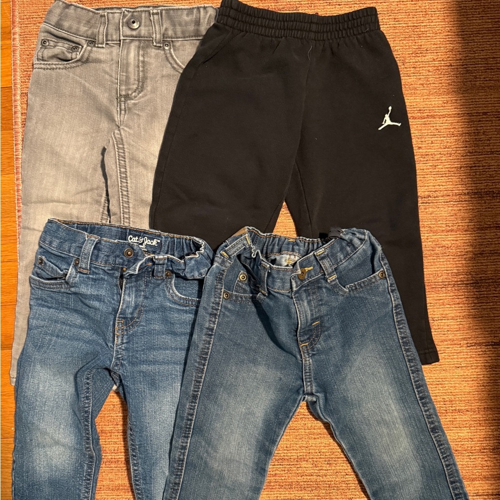 Jordan black sweat pants, Kids Cat & Jack/Jumping Beans/Wrangler Jeans